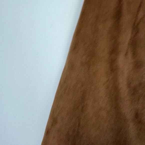 J. Crew Factory Faux-Suede Mini Skirt A-Line Fall Tan Size 6 EUC - Picture 7 of 9